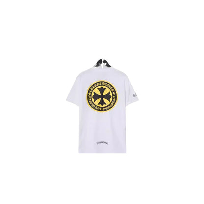 Chrome Heart T Shirts Sanskrit Large Logo Cross Print Short Sleeve T-Shirt