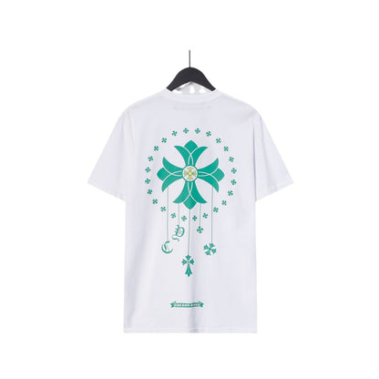 Chrome Heart T Shirts Cross Casual Loose Cotton Crew Neck T-Shirt