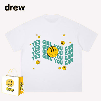 Drew T-shirts Printed Short Sleeve Loose round Neck