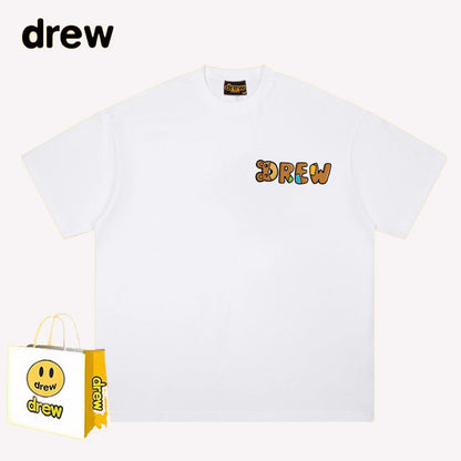 Drew T-shirts Short Sleeve Letter Cotton T-shirt Loose
