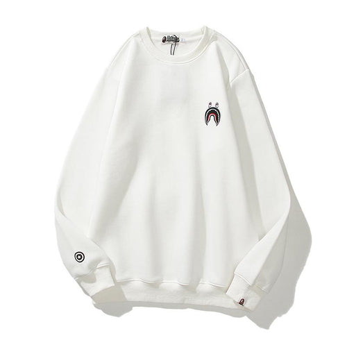 Bathing Ape Sweatshirts Winter Men and Women Shark Logo Print round-Neck Pullover