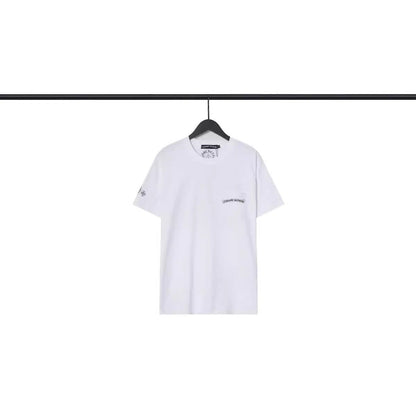 Chrome Heart T Shirts Sanskrit Large Logo Cross Print Short Sleeve T-Shirt