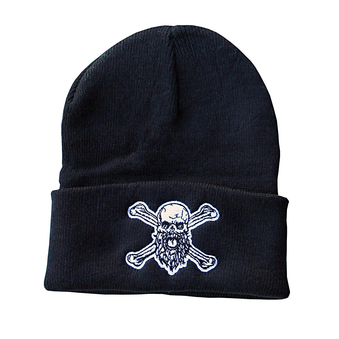 Beard and Bones Black Beanie