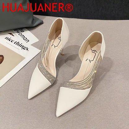 2026 Spring Luxury Women Rhineston Stiletto High Heels Pumps Scarpins Designer Lady Black Heels Wedding Party Bridal Prom Shoes