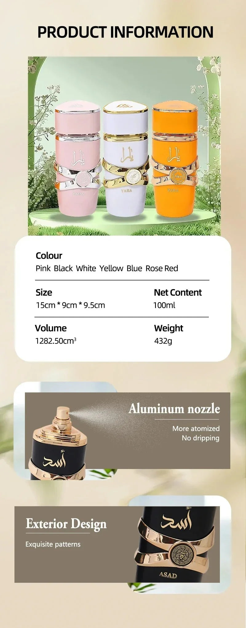 100ML Hot-selling Women Perfume Eau De Parfum High Quality Arabian Spray Long Lasting Pheromone Light Fragrance Free Shipping