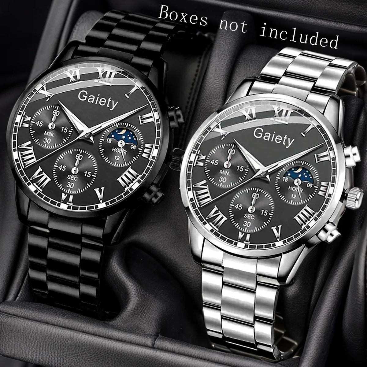 1/2PCS Set Couple Fashion Casual Leather Watches Ladies Simple Dial Quartz Wristwatches Dress Clock Montre Femme