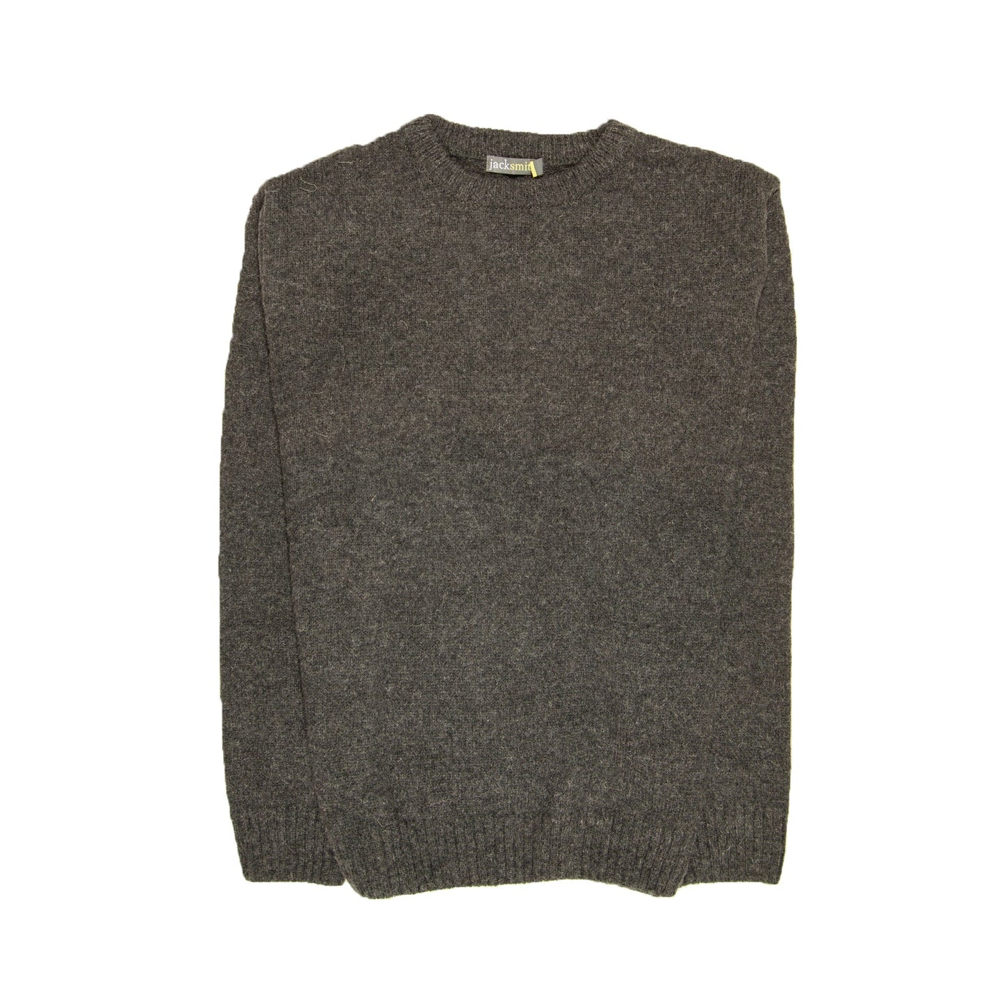 100 Shetland Wool Crew Round Neck Knit Jumper Pullover Mens Sweater Knitted Charcoal 29 3Xl