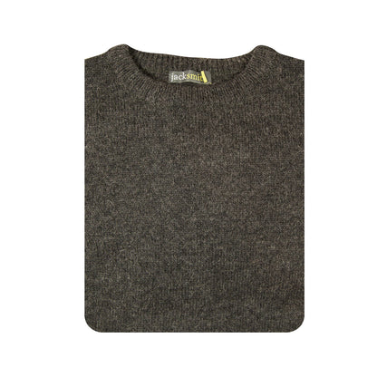 100 Shetland Wool Crew Round Neck Knit Jumper Pullover Mens Sweater Knitted Charcoal 29 3Xl