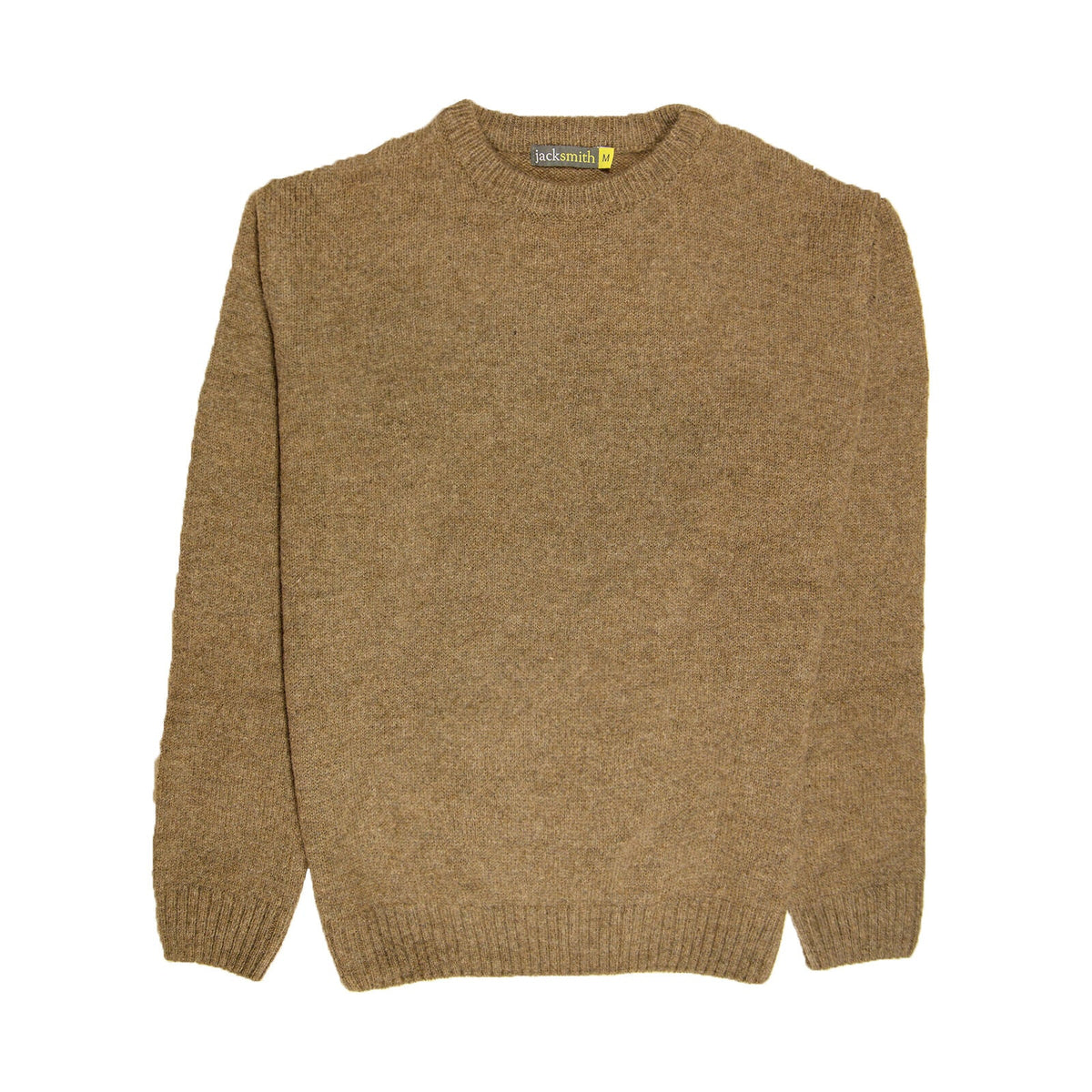 100 Shetland Wool Crew Round Neck Knit Jumper Pullover Mens Sweater Knitted Nutmeg