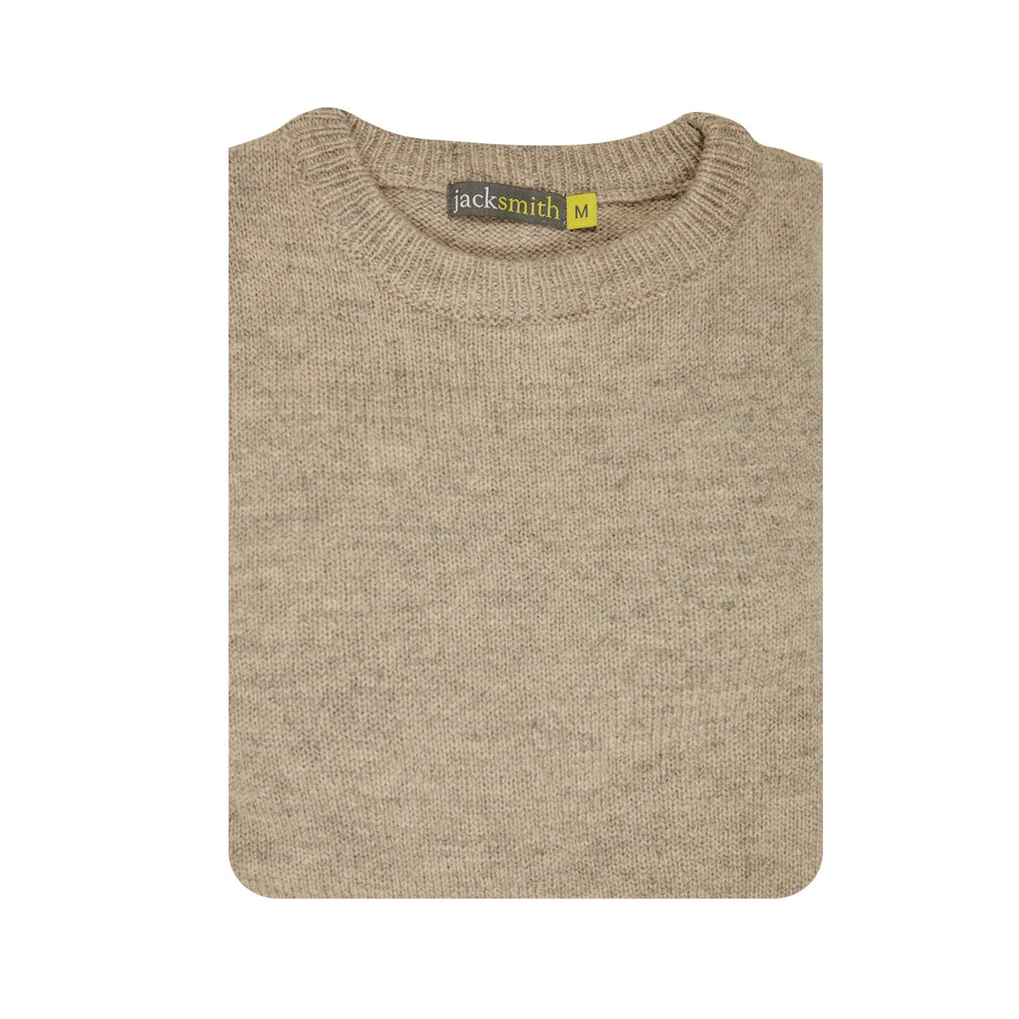 100 Shetland Wool Crew Round Neck Knit Jumper Pullover Mens Sweater Knitted Beige