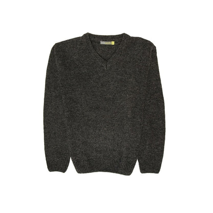 100 Shetland Ragg Wool V Neck Knit Jumper Pullover Mens Sweater Knitted