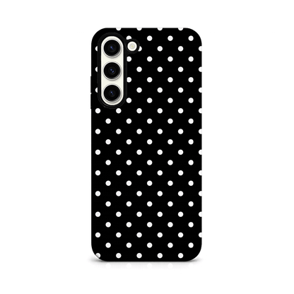 Samsung Tough Phone Case - Black Polka Dot