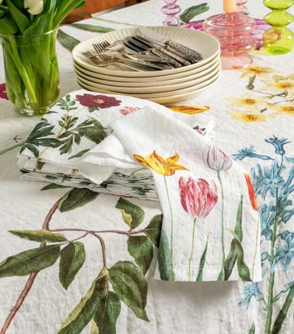 Linen Tablecloth, Early Flowers (2 Sizes)