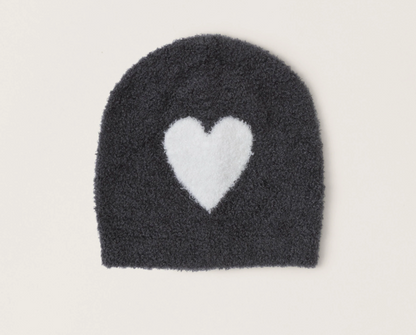 Barefoot Dreams CozyChic Lite Infant Heart Beanie (Carbon)