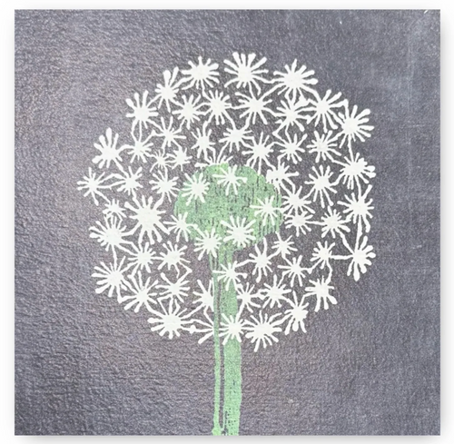 Dandelion Art Tile, 9x9
