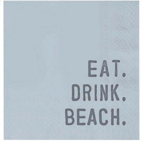 Eat, Drink, Beach Cocktail Napkins