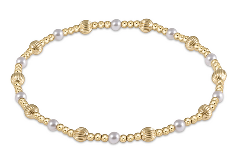 Enewton Dignity Sincerity Pattern Gold Bracelet - 4mm, Pearl