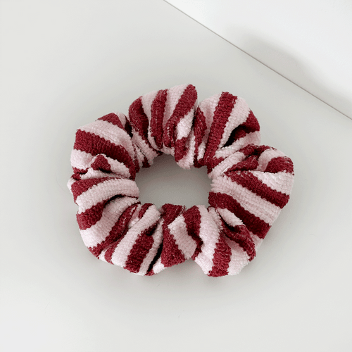 TOWEL Scrunchie - Blushberry Scallop Stripes