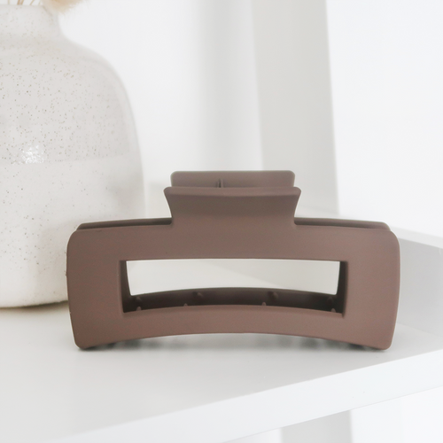 Mocha Square Claw Clip