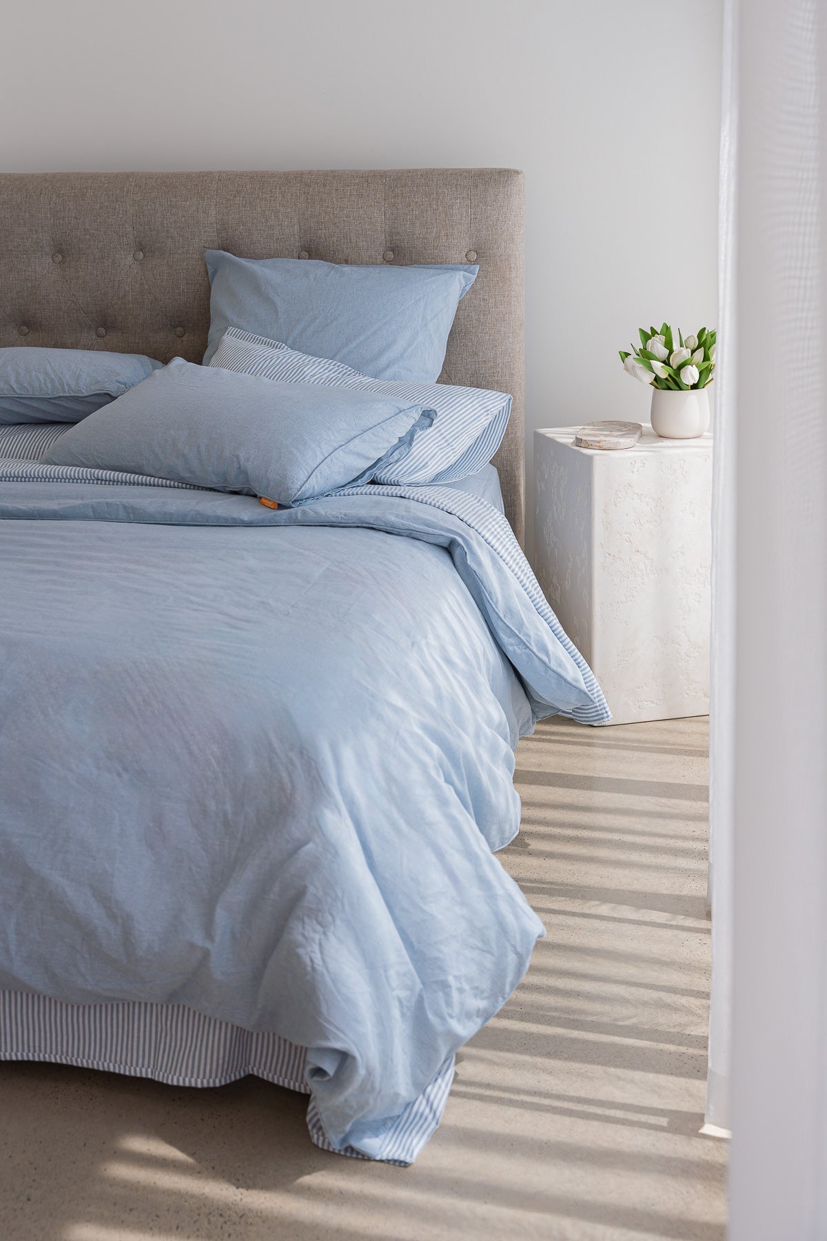 Cloud Cotton Duvet Cover Set Ciel