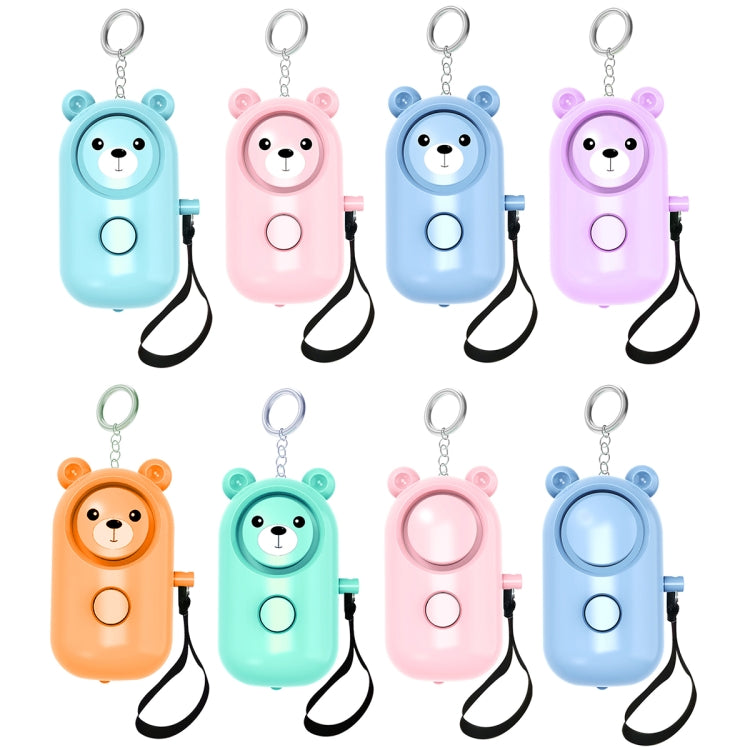 130dB LED Personal Alarm Pull Ring Outdoor Self-defense Products, Specification: Bear Style (Orange)