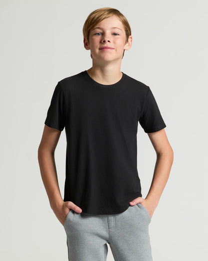 Boys' Classic Curved Hem Crew Neck 3-Pack