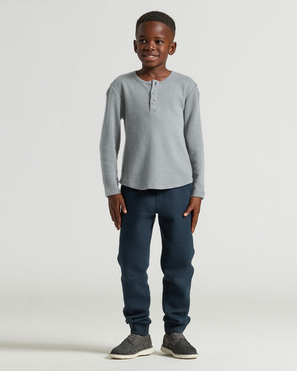 Boys' Waffle Long Sleeve Henley 6-Pack