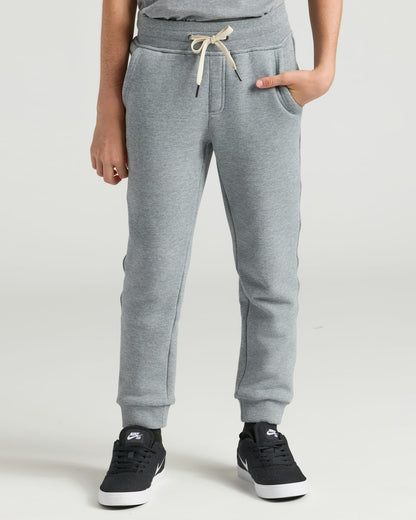 Boys' Black & Medium Heather Gray Fleece Joggers 2-Pack