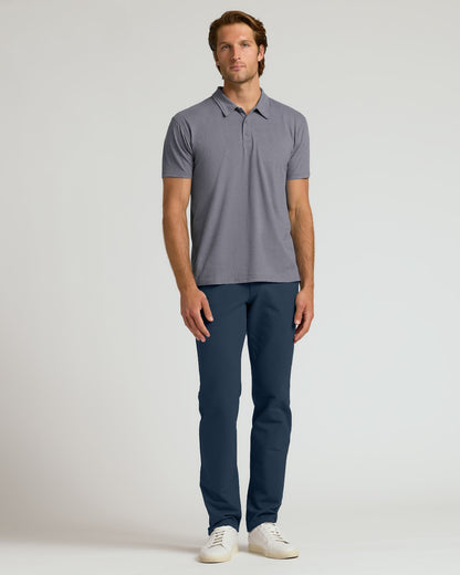 Heather Graphite Short Sleeve Polo