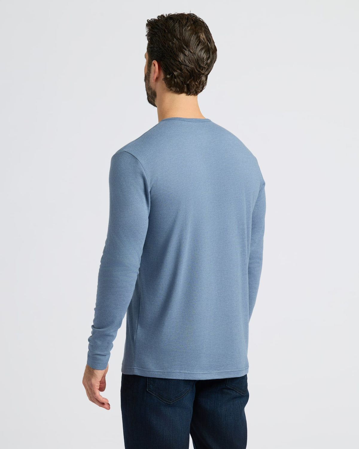 Dark Heather Vintage Navy Classic Long Sleeve Henley