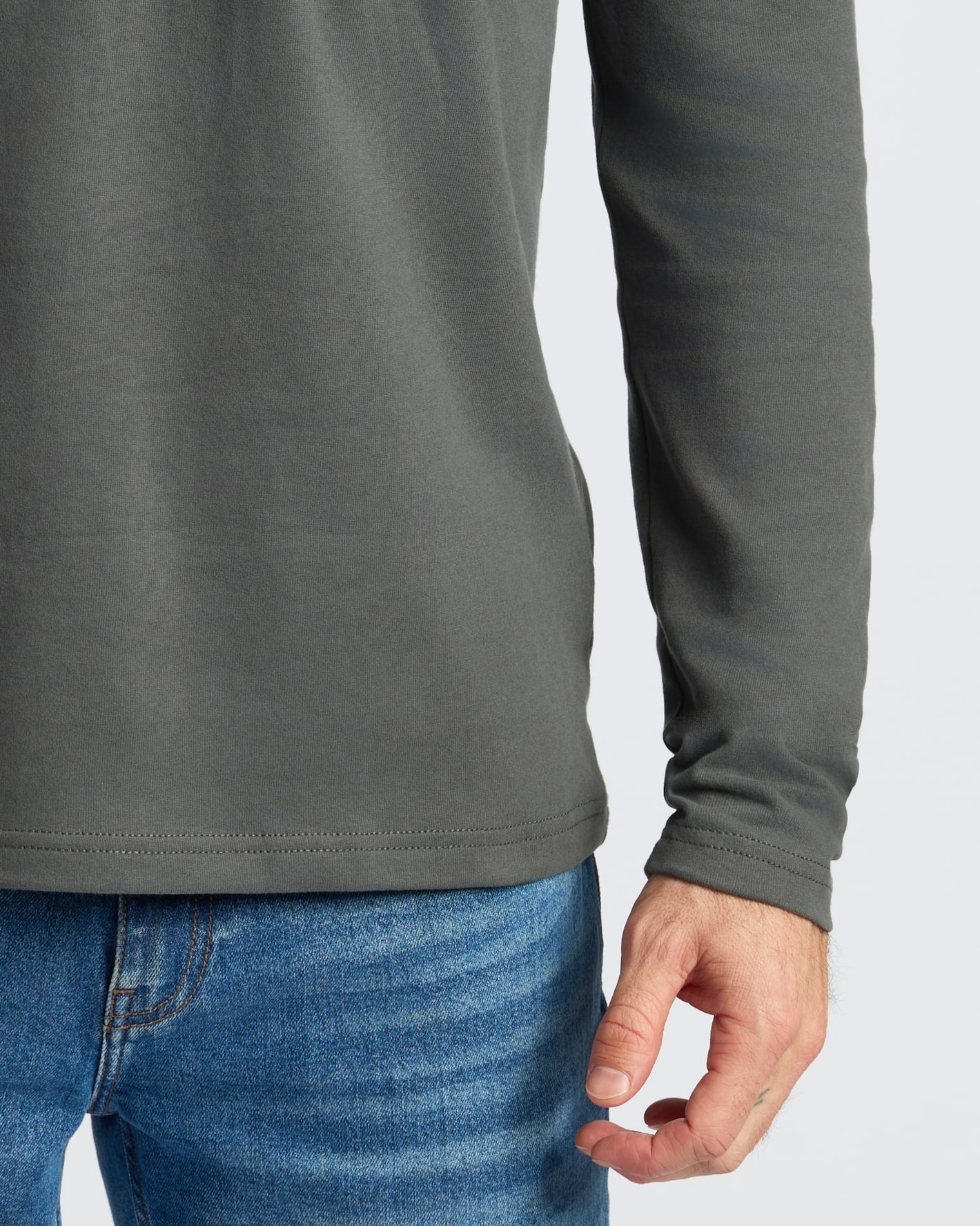 Carbon Heavyweight Long Sleeve Pocket Crew