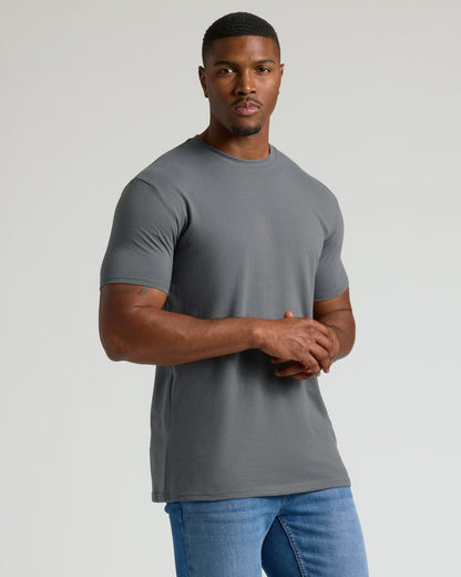 Straight Hem Crew Neck T-Shirt 10-Pack