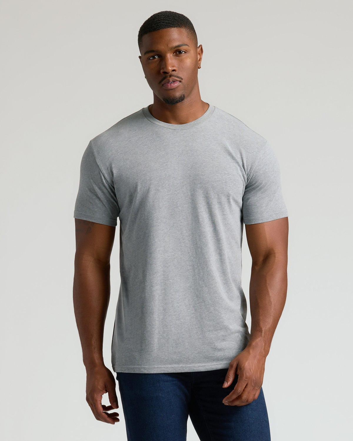 Straight Hem Crew Neck T-Shirt 10-Pack