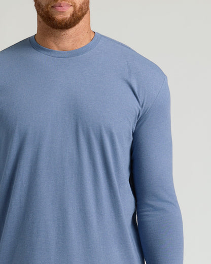 Dark Heather Vintage Navy Tall Long Sleeve T Shirt