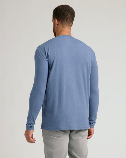 Dark Heather Vintage Navy Tall Long Sleeve T Shirt