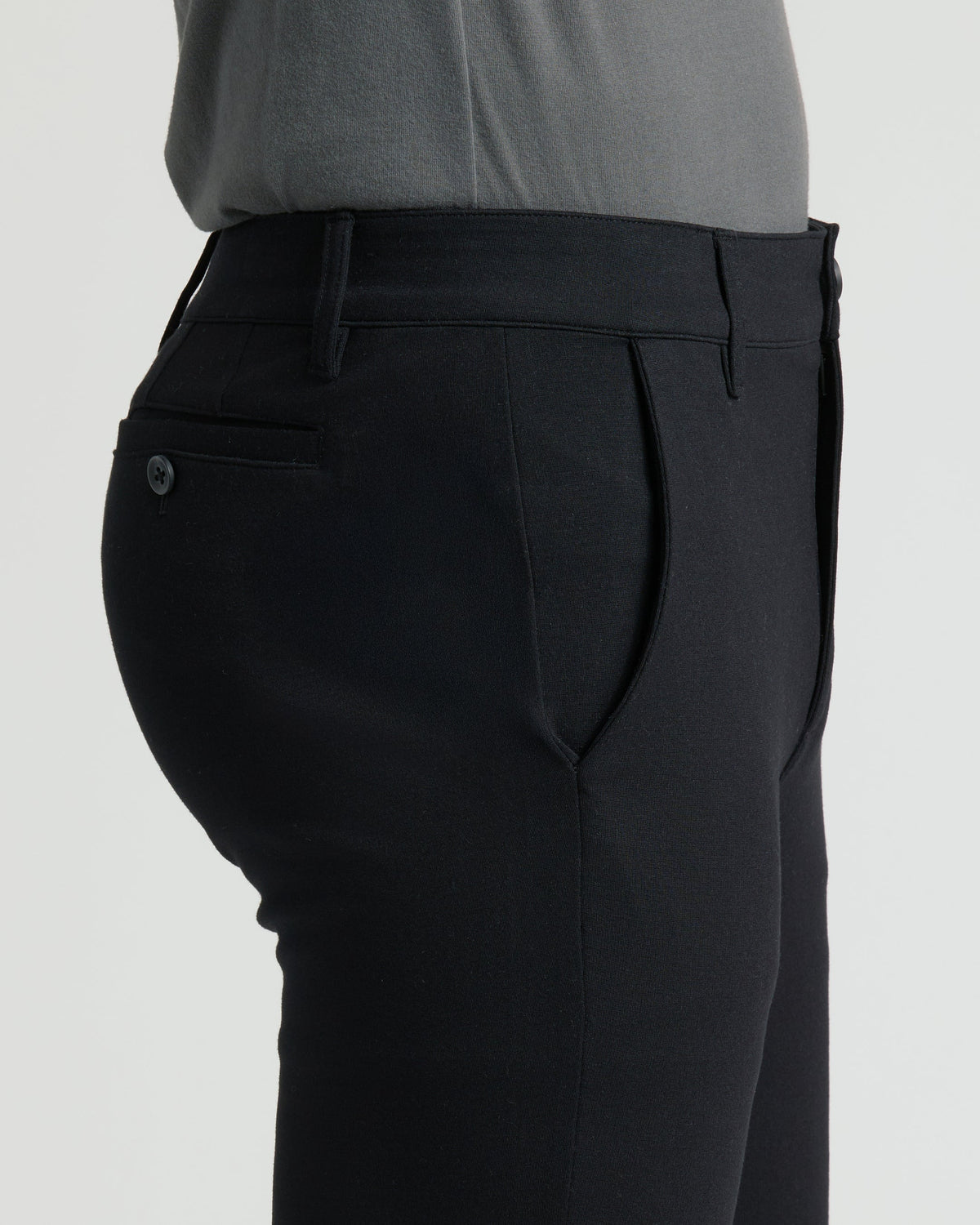 Black Slim Comfort Knit Chino Pant