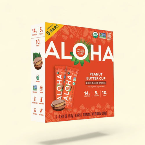 ALOHA Peanut Butter Cup Protein Bars, 9.88oz/5ct
