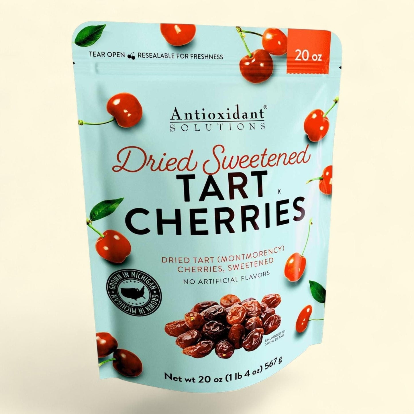 Antioxidant Solutions Dried Tart Montmorency Cherries, 20 oz.