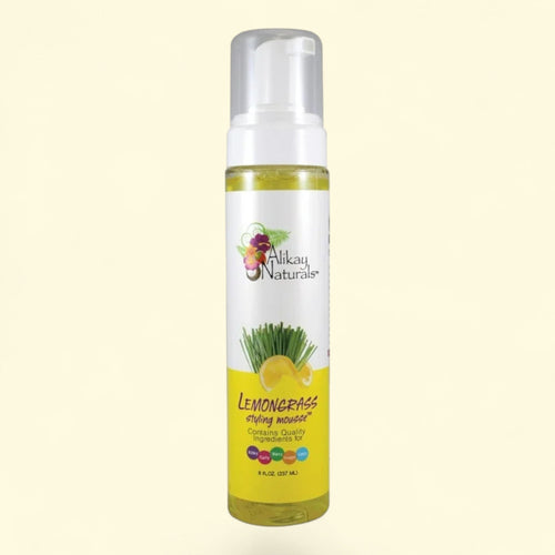 Alikay Naturals Lemongrass Frizz Control Pump Hair Styling Mousse, 8 fl oz