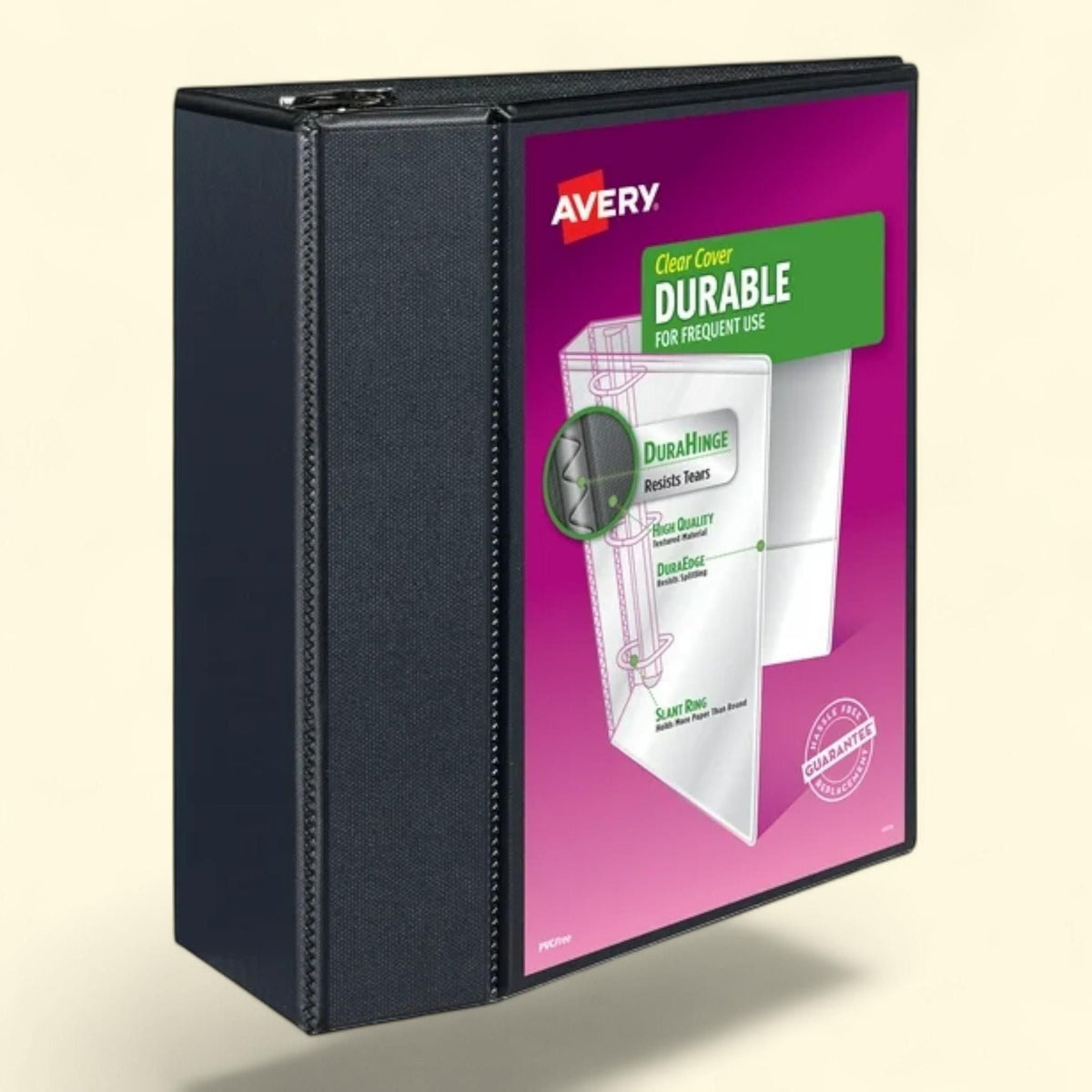 Avery Durable View Binder, 5" EZD Rings, 1 Black, 3 Ring