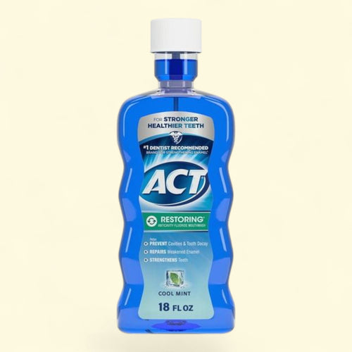 ACT Restoring Anticavity Fluoride Mouthwash, Cool Mint, 18 fl. oz.
