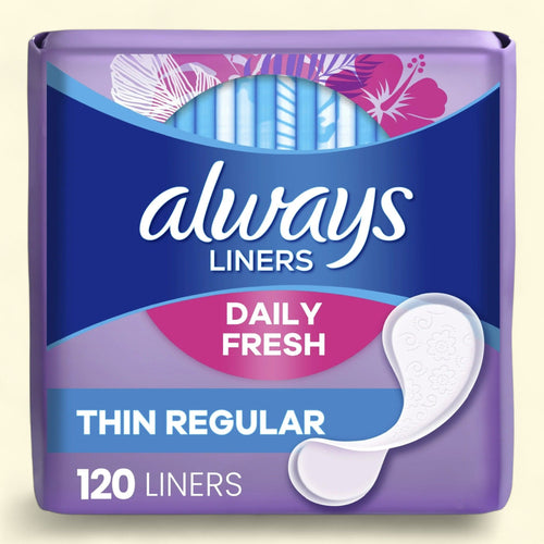 Always Thin Daily Liners, Regular, 120 Count