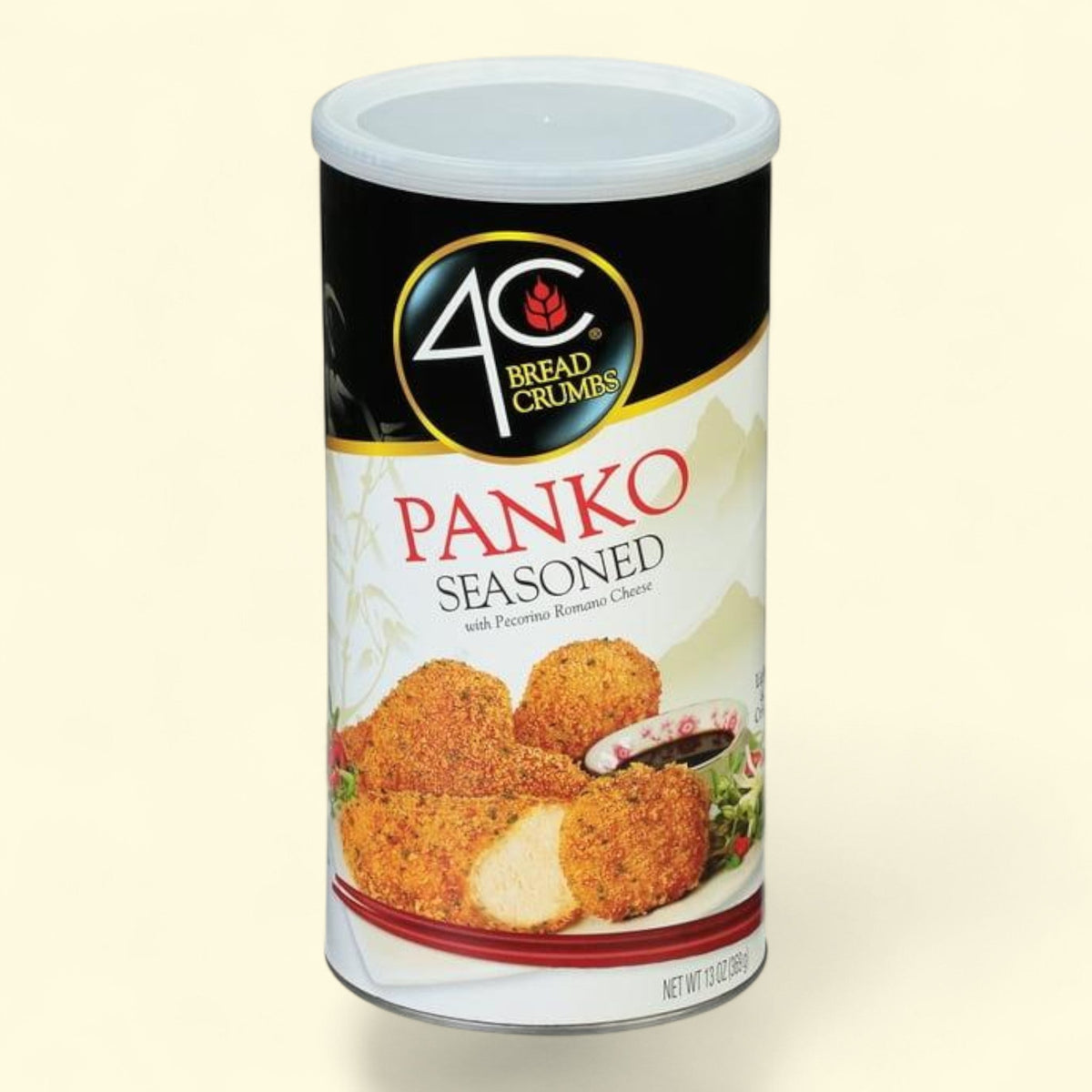 4C Japanese Style Seasoned Panko Bread Crumbs, 13 oz. Canister