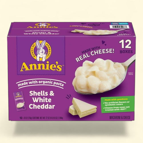 Annie's Shells and White Cheddar Mac and Cheese 6 oz.,12 pk.