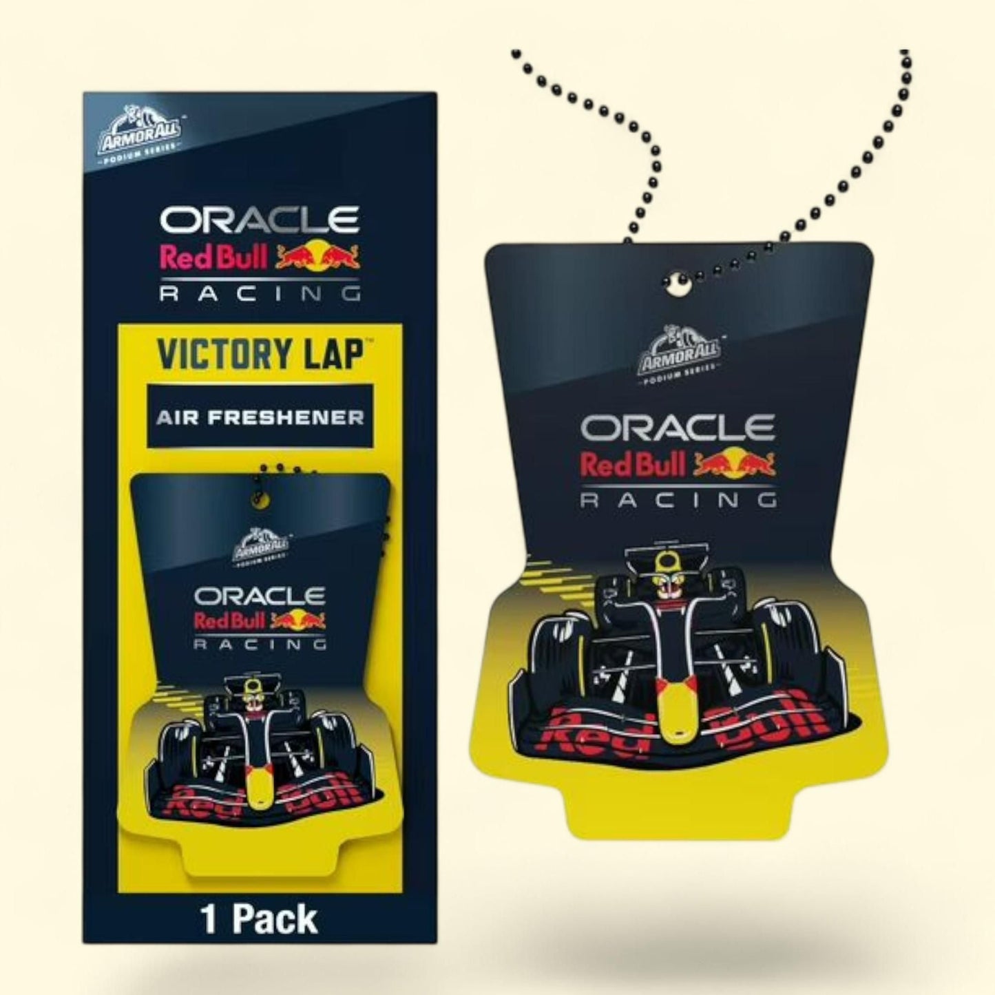 Armor All Podium Series Hanging Car Air Freshener, Logo Car, Victory Lap Scent, 1 count
