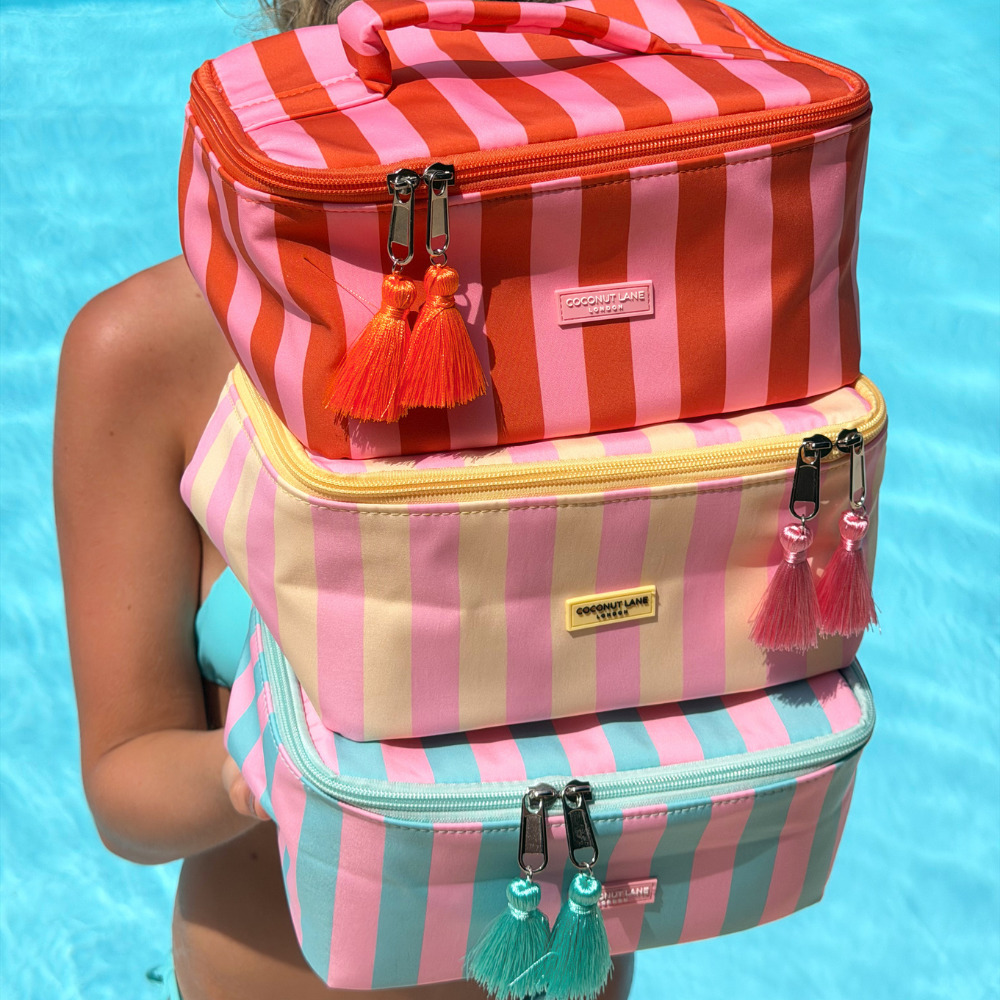 Travel Vanity Case - Soleil Stripes
