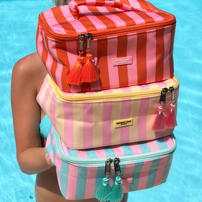 Travel Vanity Case - Soleil Stripes