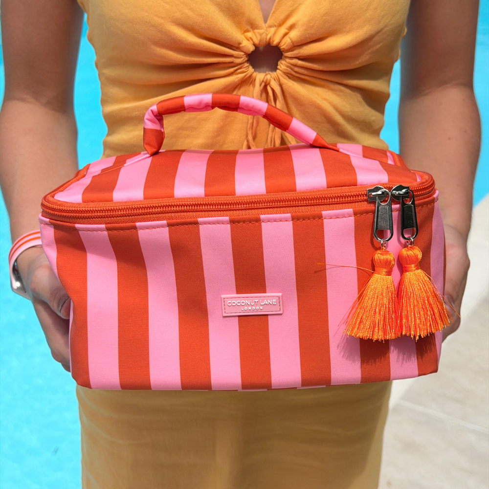 Travel Vanity Case - Soleil Stripes