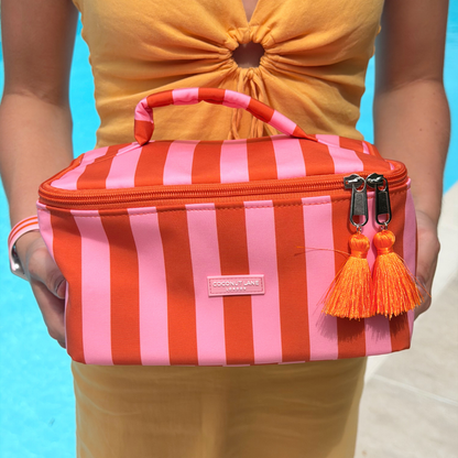 Travel Vanity Case - Soleil Stripes