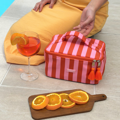 Travel Vanity Case - Soleil Stripes